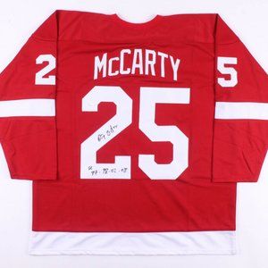 Darren McCarty Signed Jersey Inscribed "SC 97-98-02-08"
